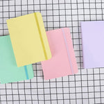 Cuaderno A5 tapa dura con elástico - Pastel