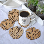 Set de 4 posavasos monstera