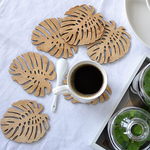 Set de 4 posavasos monstera
