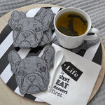 Set de 4 posavasos frenchie
