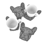 Set de 4 posavasos frenchie