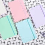 Cuaderno A5 tapa dura con elástico - Pastel
