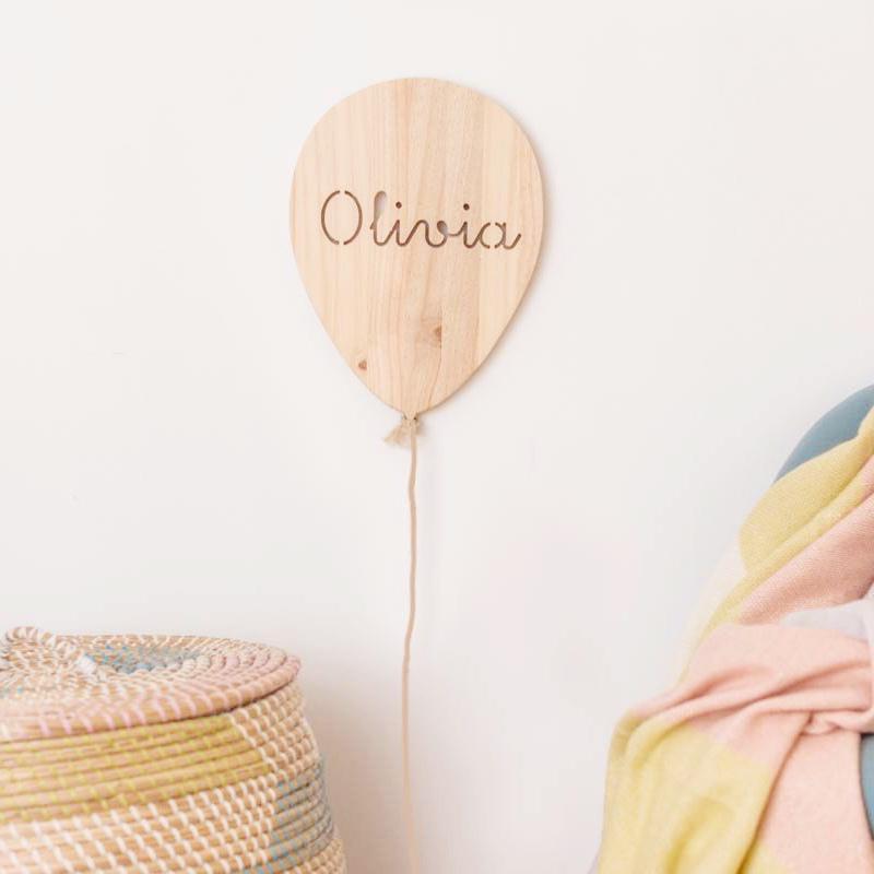 Cartel con nombre personalizado - globo