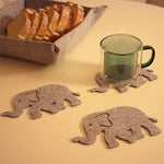 Set de 4 posavasos elefante