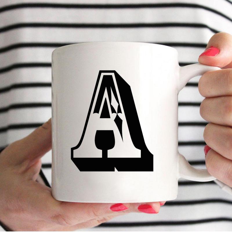 Taza con inicial - cowboy