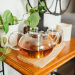 Tetera de vidrio con infusor