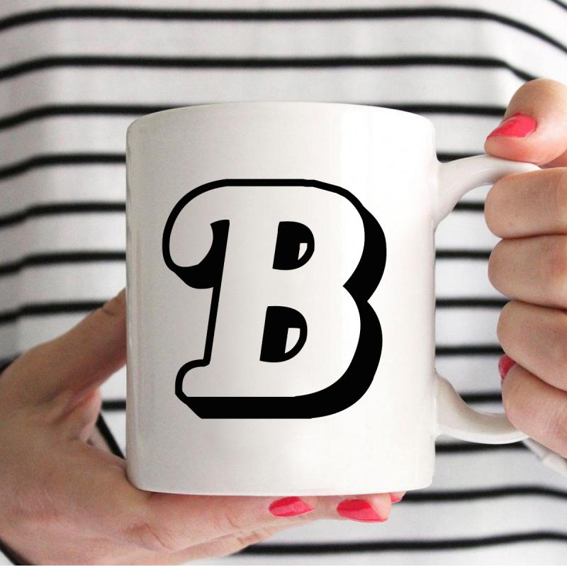 Taza con inicial - royal