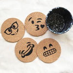 Set de 4 posavasos emoji