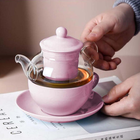 Set té para uno pastel - Rosado